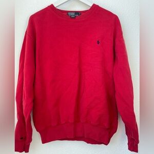 Polo Ralph Lauren Pony Vintage Red Sweatshirt Crewneck Size Small 90s streetwear